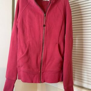 lululemon athletica Women's Red Zip-Up Sweater